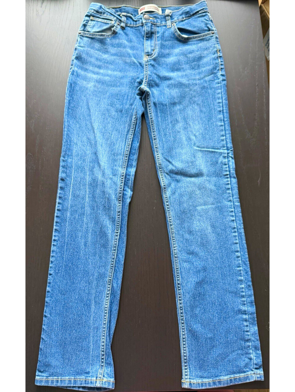 Levi's 514 Boys Jeans 18 Reg 29x31 Performance Straight Blue Stretch Denim